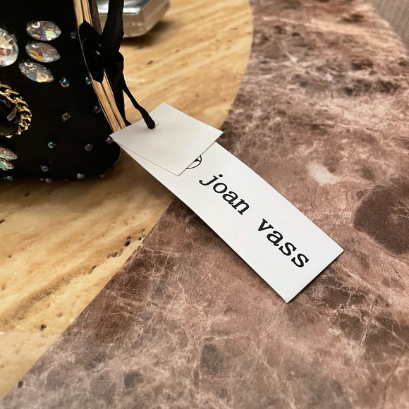 Joan Vass Beautiful Crystal stone encrusted Clutch - Picture 4 of 12